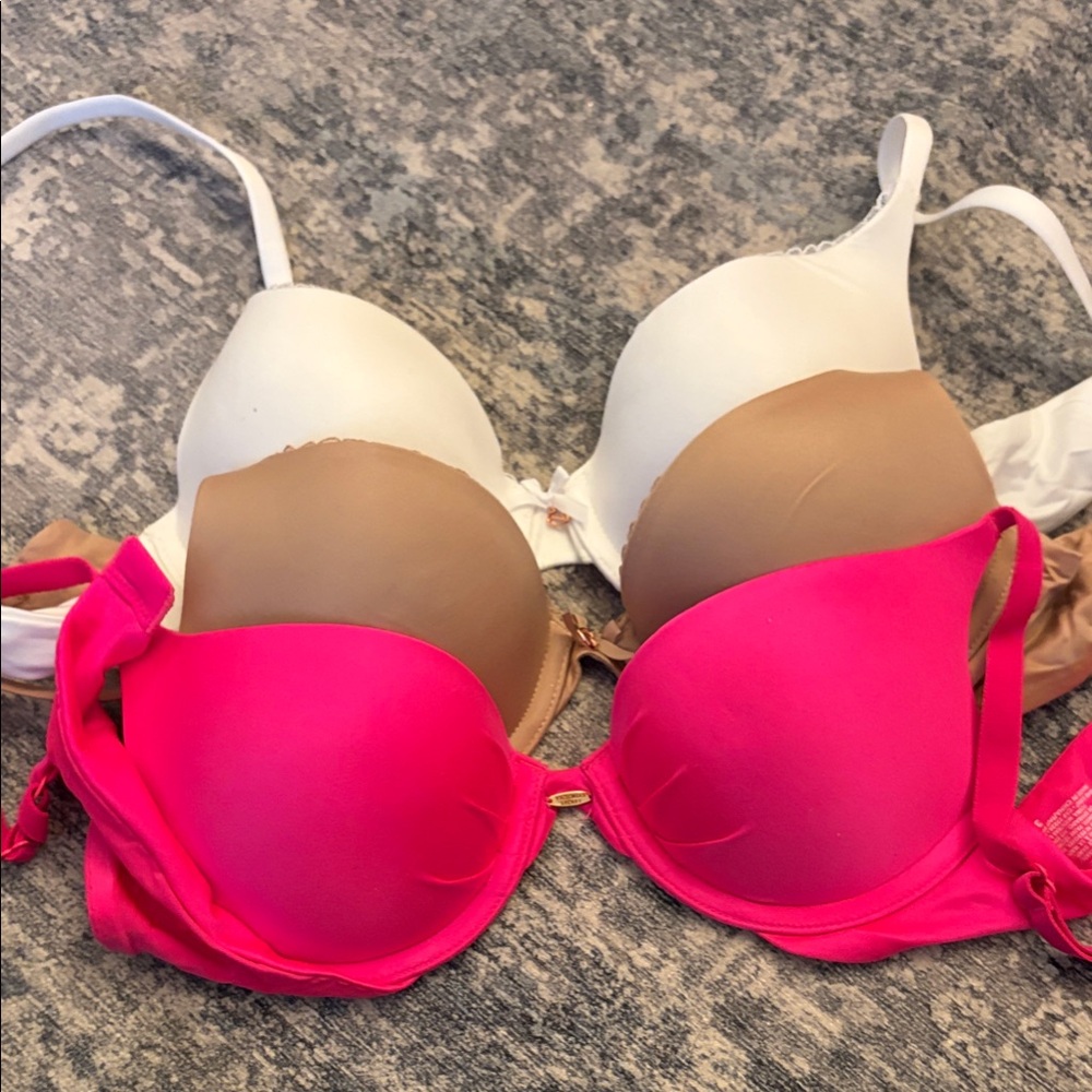Women's Intimates Set - Pink, Tan, and White Bras